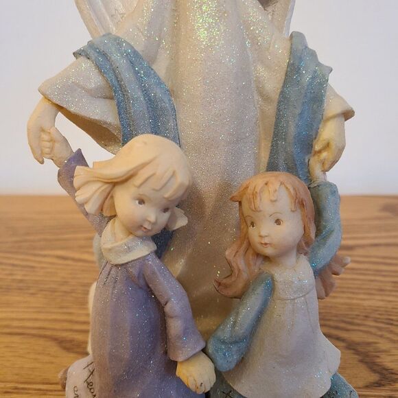 Karen Hahn Angel With Kids Figurine Foundations by Karen Hahn Enesco Group VTG - Picture 4 of 15